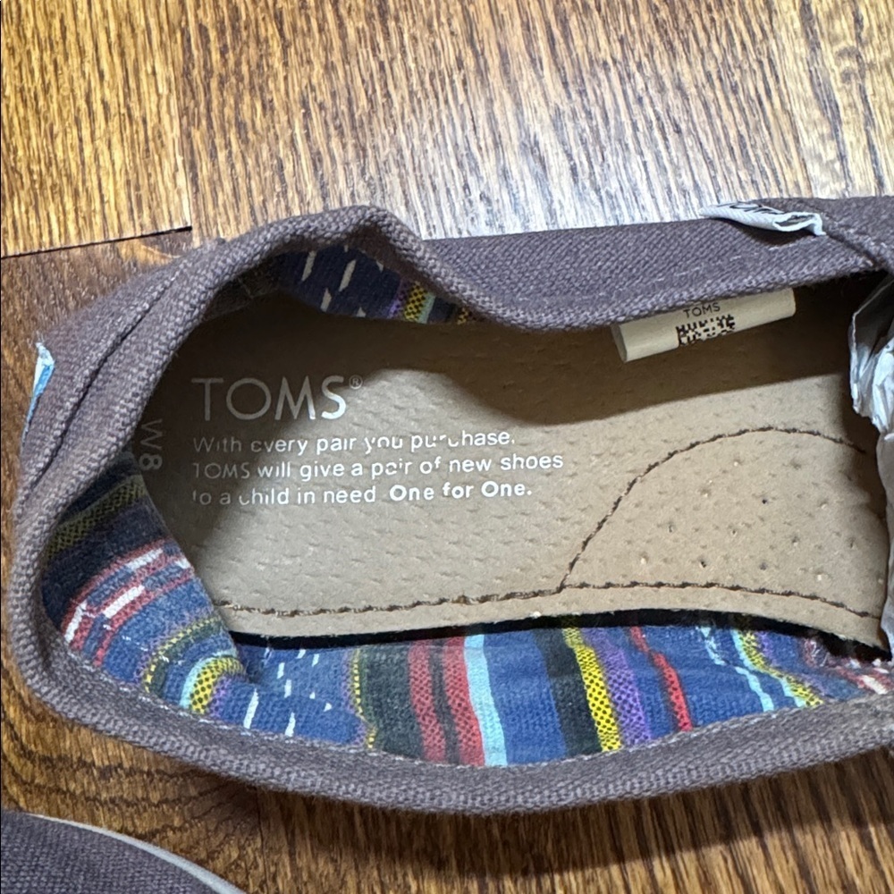 TOMS Gray Classic Canvas Slip-Ons - Picture 6 of 10